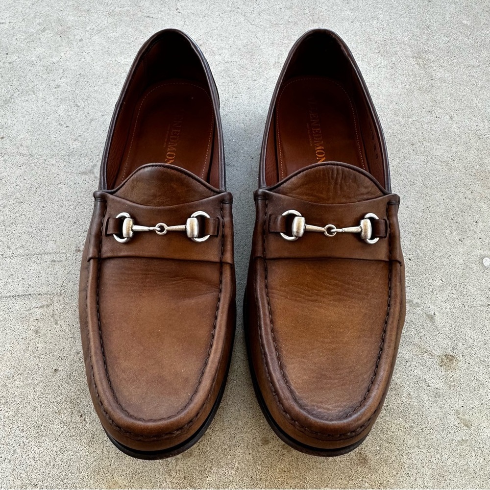 Allen Edmonds Verona Ii Italian Bit Brown Leather Dress Loafers Men’s Size 12d